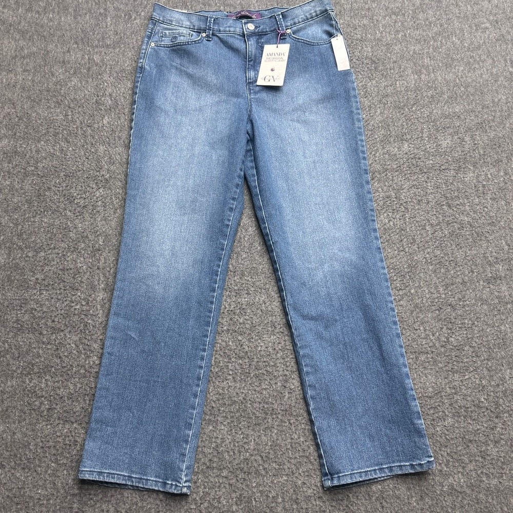 Gloria Vanderbilt Amanda Jeans Womens 12P Average Blue Frisco - Picture 4 of 7